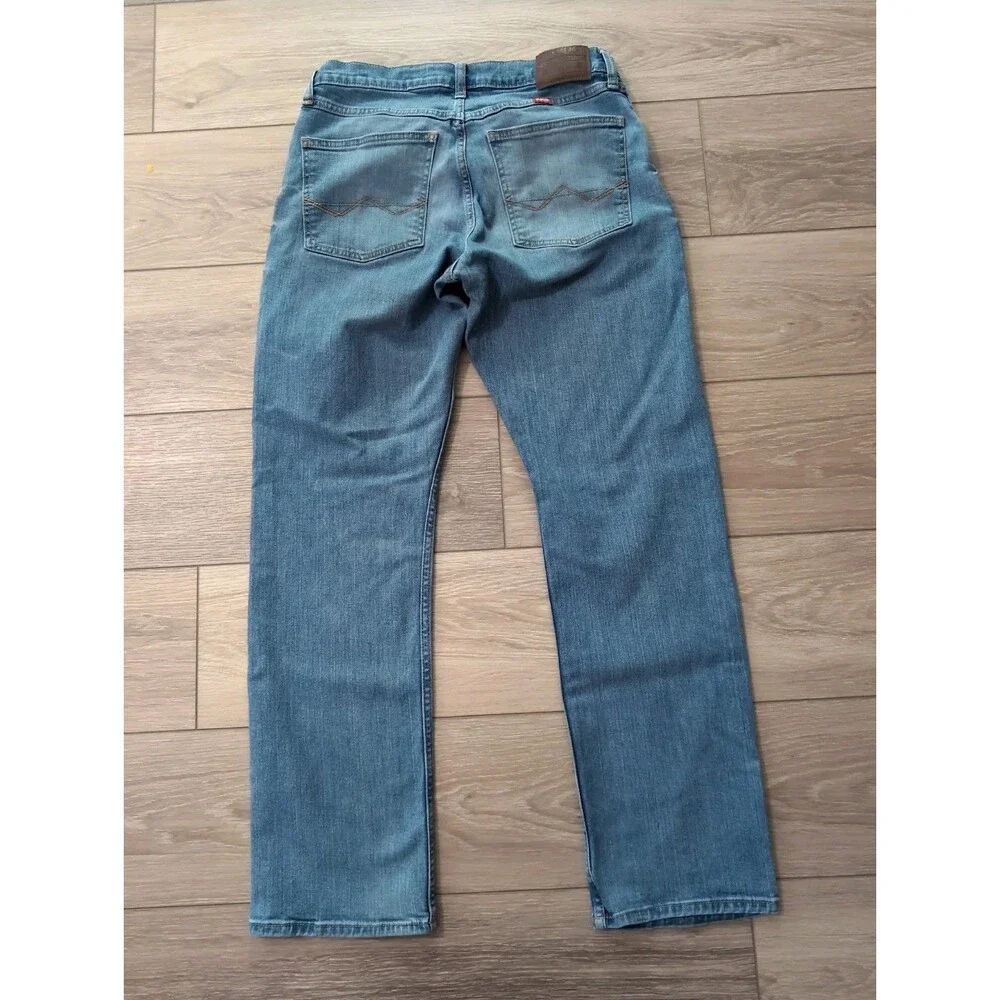 WRANGLER MEN'S BLUE JEANS Premium Quality Straight Fit Stretch Sz  30X30 GUC
